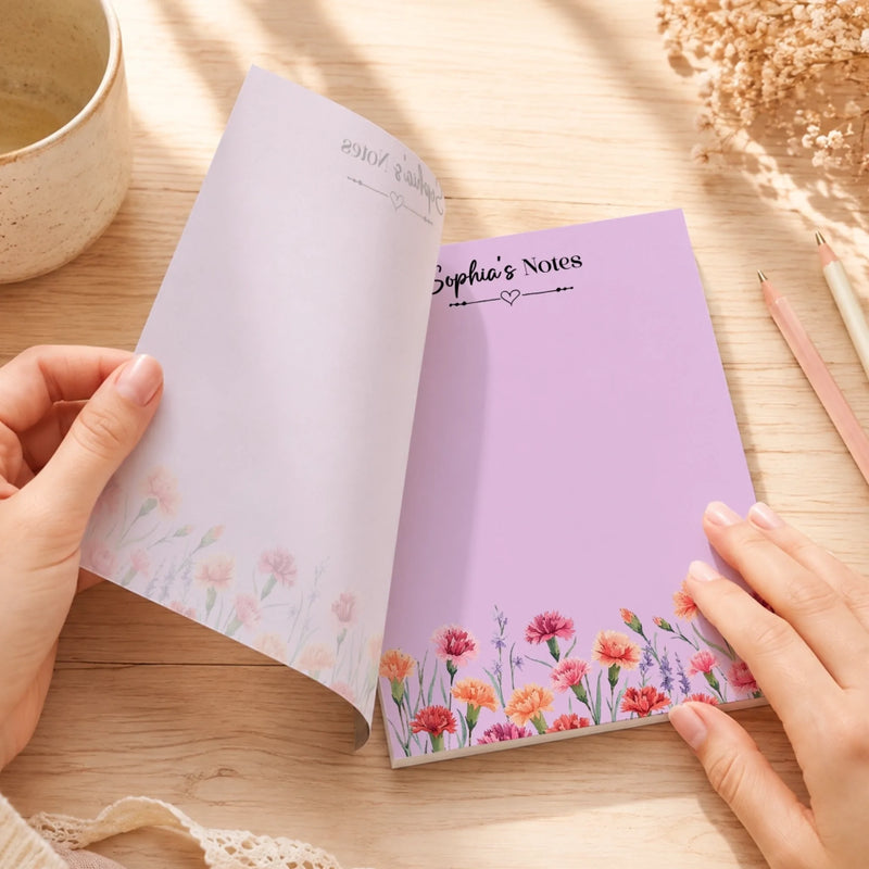 Custom Notepad - Personalized Birthday Gifts For Wife, Daughter, Besties, Sisters, Granddaughter, Grandma, Mom, Yourself - Becoming More Me Every Day