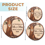 Custom First Christmas Wooden Ornament - Personalized Anniversary Christmas Wedding Gifts For Husband And Wife, Him And Her - Forever Rooted In Your Love
