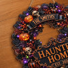 Custom Haunted Home Wood Sign - Personalized Halloween Decor Birthday Gifts For Mom, Dad, Brother, Sister - Creep It Real Always