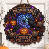 Custom Wood Sign - Personalized Halloween Decor Birthday Gifts For Mom, Dad, Brother, Sister - Spooky Vibes Only Here