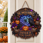 Custom Wood Sign - Personalized Halloween Decor Birthday Gifts For Mom, Dad, Brother, Sister - Spooky Vibes Only Here
