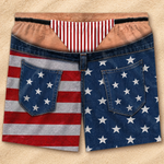 Custom Funny Patriotic Men Swim Trunks - Personalized Summer Vacation And Travel Gifts For Husband, Son, Grandson, Brother, Grandpa, Dad, Yourself - Beach Better Have My Drink