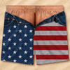 Custom Funny Patriotic Men Swim Trunks - Personalized Summer Vacation And Travel Gifts For Husband, Son, Grandson, Brother, Grandpa, Dad, Yourself - Sun Sand Poor Choices