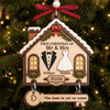 Custom First Christmas Wooden Ornament With Tag - Personalized Anniversary Christmas Wedding Gifts For Husband And Wife, Him And Her - Our Love, Our Forever