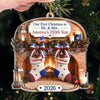 Custom First Christmas Acrylic Ornament - Personalized America 250th Anniversary Christmas Gifts For Husband And Wife, Him And Her - Celebrating Love And History Together