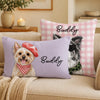 Custom Photo Woven Pillow - Personalized Birthday Gifts For Dog Cat Lovers, Dog Dad And Mom, Cat Owners - Pawsitive Vibes Only