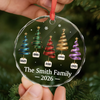 Custom Circle Glass Ornament - Personalized Christmas Birthday Gifts For Mom, Dad, Brother, Sister - Where Love Lives Always