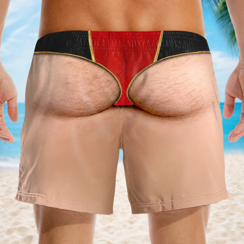 Custom Funny Men Swim Trunks - Personalized Birthday Gifts For Husband, Son, Grandson, Brother, Grandpa, Dad, Yourself - Sandy Toes Chill Mode