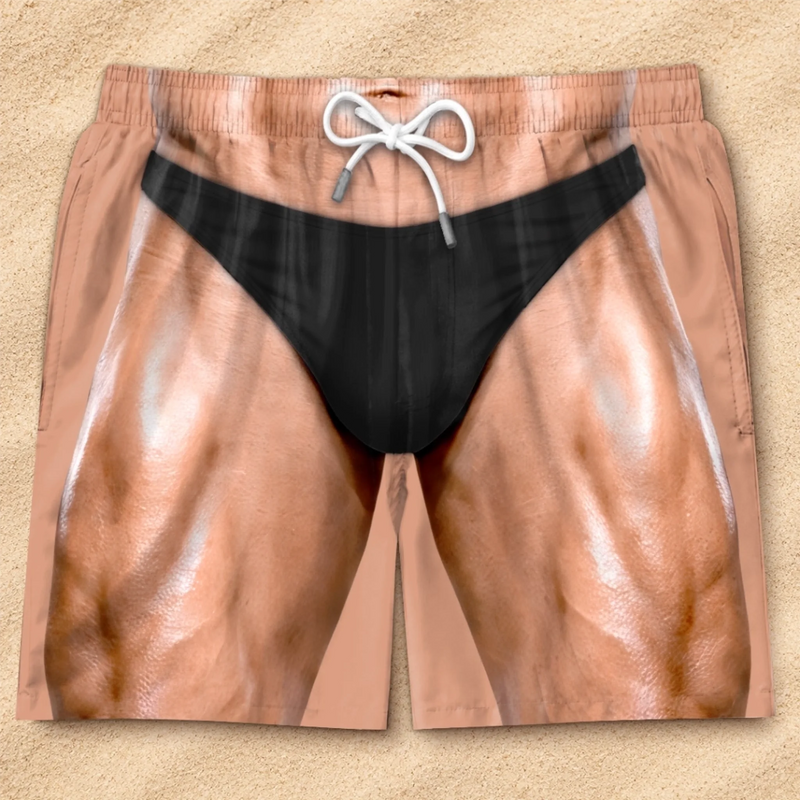 Custom Funny Men Swim Trunks - Personalized Birthday Gifts For Husband, Son, Grandson, Brother, Grandpa, Dad, Yourself - Living Proof I Need A Vacation