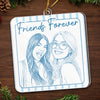 Custom Photo Acrylic Ornament - Personalized Best Friend Christmas Birthday Gifts For Women, Besties, Sisters, BFF - Eternal Bestie Love