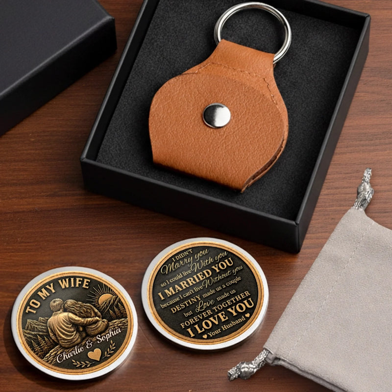 Custom Pocket Hug - Personalized Anniversary Wedding Gifts For Husband And Wife, Him And Her - Forever And Always With You