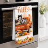Custom Kitchen Towel - Personalized Birthday Gifts For Dog Cat Lovers, Dog Dad And Mom, Cat Owners - Hello Fall