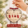 Custom First Christmas Wooden Ornament With Tag - Personalized Christmas Birthday Gifts For Mom, Dad, Brother, Sister - Blessed Beyond All Measure