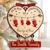 Custom First Christmas Wooden Ornament With Tag - Personalized Christmas Birthday Gifts For Mom, Dad, Brother, Sister - Blessed Beyond All Measure