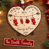 Custom First Christmas Wooden Ornament With Tag - Personalized Christmas Birthday Gifts For Mom, Dad, Brother, Sister - Blessed Beyond All Measure