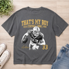 Custom Photo America Football Comfort T-Shirt - Personalized Birthday Gifts For Mom, Dad, America Football Lovers, Sports Fans, Sports Lovers - Game Day Runs In My Veins