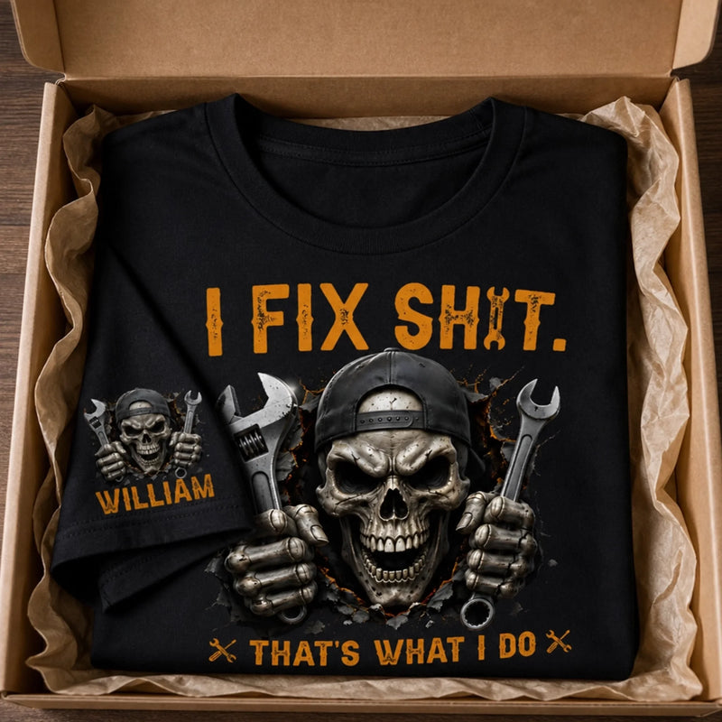 Custom T-Shirt - Personalized Birthday Gifts For Husband, Son, Grandson, Brother, Grandpa, Dad, Yourself - Built To Keep It Running
