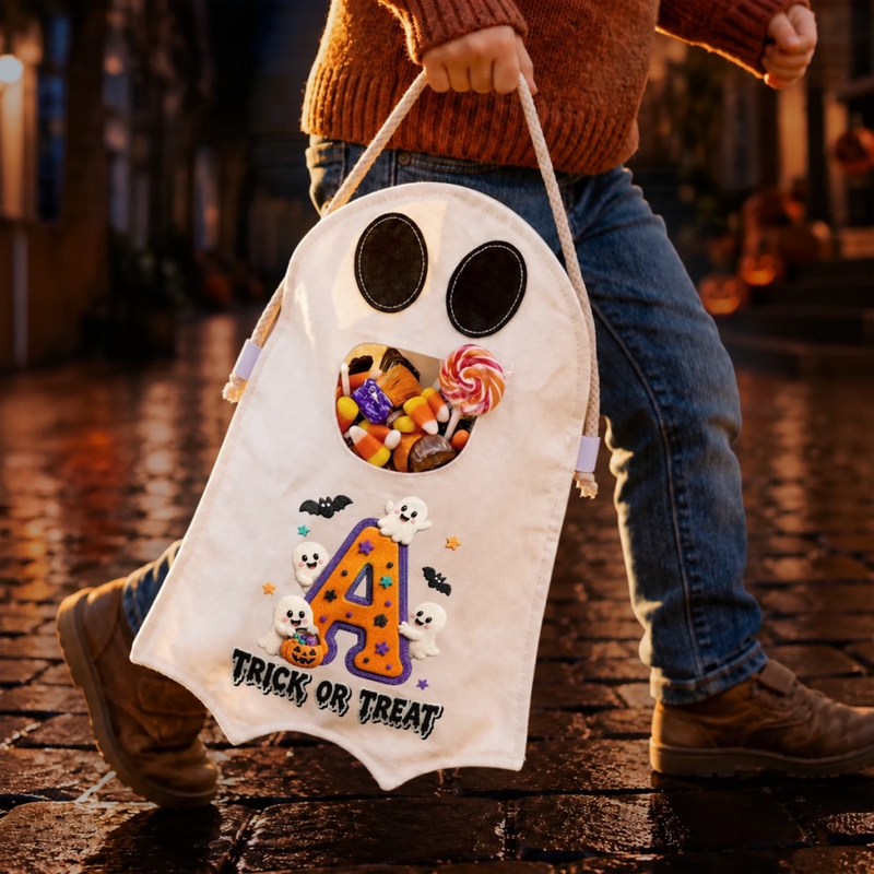 Custom Ghost Bag - Personalized Halloween  Birthday Gifts For Kids - Little Spook Big Smile