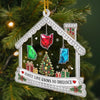 Custom Long Distance Acrylic Ornament - Personalized Christmas Birthday Gifts For Mom, Dad, Brother, Sister - Love Keeps Us Together Always