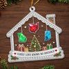 Custom Long Distance Acrylic Ornament - Personalized Christmas Birthday Gifts For Mom, Dad, Brother, Sister - Love Keeps Us Together Always