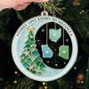 Custom Long Distance Acrylic Ornament - Personalized Christmas Birthday Gifts For Mom, Dad, Brother, Sister - Connected By Heart Never Apart