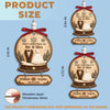 Custom First Christmas Wooden Ornament With Tag - Personalized Anniversary Christmas Wedding Gifts For Husband And Wife, Him And Her - Our Forever Starts Here