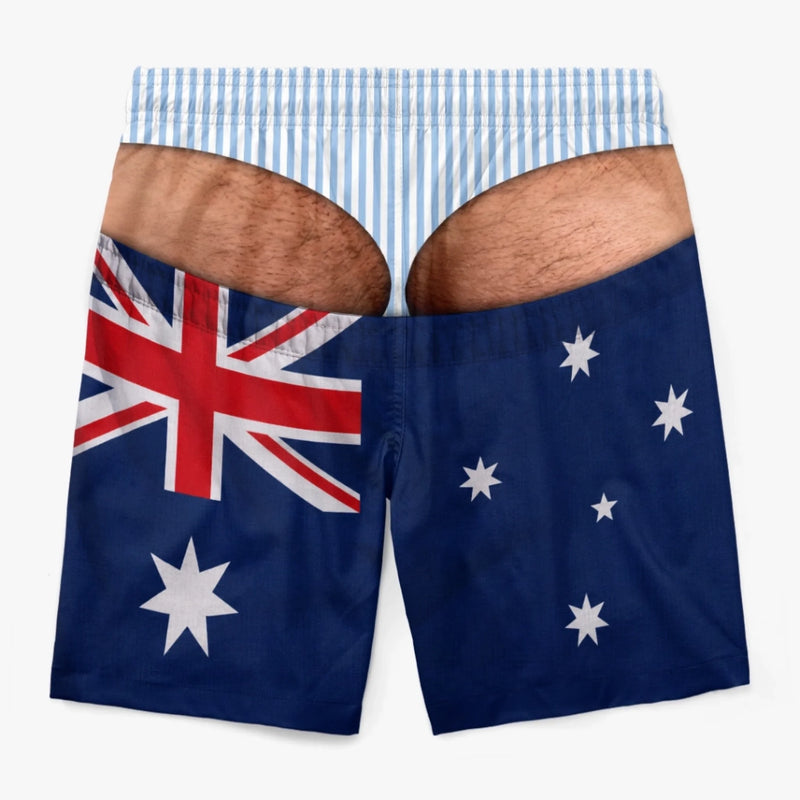 Custom Funny Men Swim Trunks - Personalized Birthday Gifts For Husband, Son, Grandson, Brother, Grandpa, Dad, Yourself - Beach Please