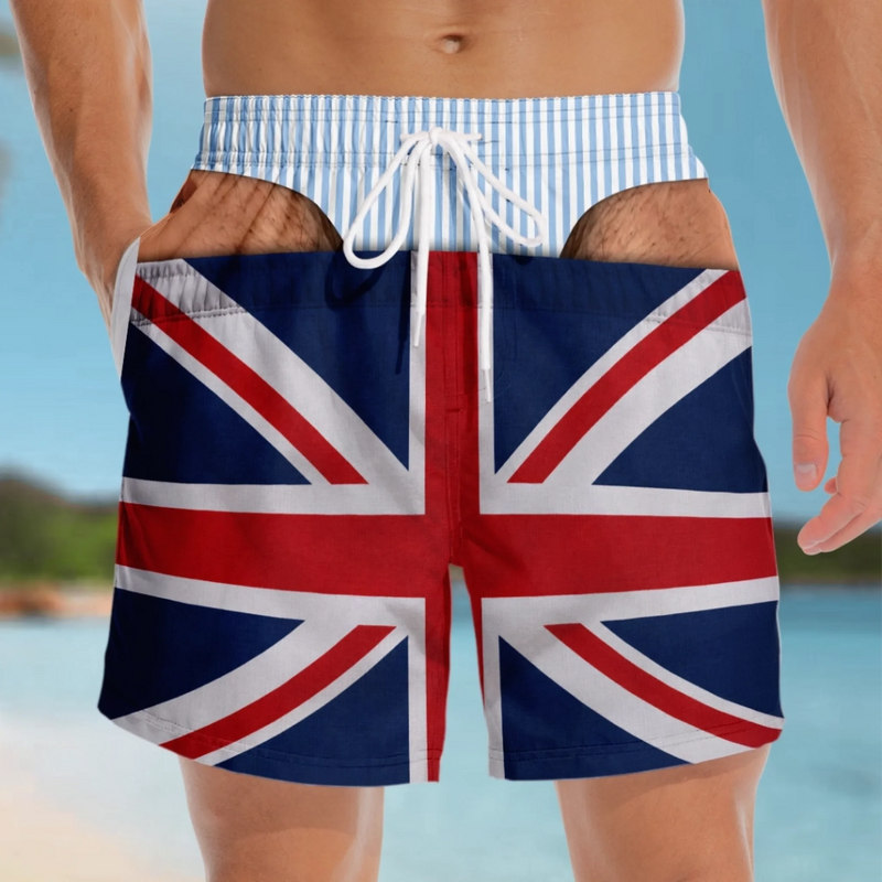 Custom Funny Men Swim Trunks - Personalized Birthday Gifts For Husband, Son, Grandson, Brother, Grandpa, Dad, Yourself - Gone Coastal