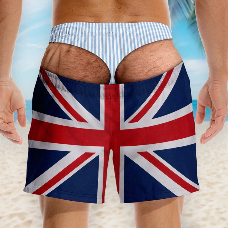 Custom Funny Men Swim Trunks - Personalized Birthday Gifts For Husband, Son, Grandson, Brother, Grandpa, Dad, Yourself - Gone Coastal