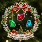 Custom Long Distance Acrylic Ornament - Personalized Christmas Birthday Gifts For Mom, Dad, Brother, Sister - No Distance Too Far Today