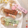 Custom Daisy Beaded Keychain - Personalized Birthday Gifts For Wife, Daughter, Besties, Sisters, Granddaughter, Grandma, Mom, Yourself - A Tiny Bloom Of Joy
