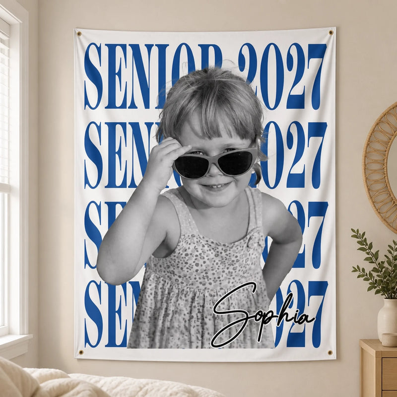 Custom Photo Graduation Backdrop - Personalized Graduation Gifts For Him, Her - From Little Dreams To Big Achievements