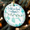 Custom Long Distance Sea Glass Ceramic Ornament - Personalized Best Friend Christmas Birthday Gifts For Women, Besties, Sisters, BFF - Miles Apart, Forever Close Hearts