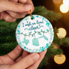 Custom Long Distance Sea Glass Ceramic Ornament - Personalized Best Friend Christmas Birthday Gifts For Women, Besties, Sisters, BFF - Miles Apart, Forever Close Hearts