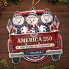 Custom Acrylic Ornament - Personalized America 250th Anniversary Christmas Gifts For Mom, Dad, Brother, Sister - United In Freedom Always