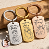 Custom Photo Engraved Keyring - Personalized Birthday Gifts For Mom, Dad - Safe Travels Always