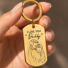Custom Photo Engraved Keyring - Personalized Birthday Gifts For Mom, Dad - Safe Travels Always