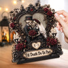 Custom Skeleton 2-Layered Wooden Plaque - Personalized Halloween Decor, Anniversary Wedding Gifts For Husband And Wife, Him And Her - Till Our Last Breath Together