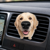 Custom Photo Squishy Nose Car Vent Clip – Personalized Birthday Gifts For Dog Lovers, Dog Dad And Mom - Happiness Is A Wet Nose