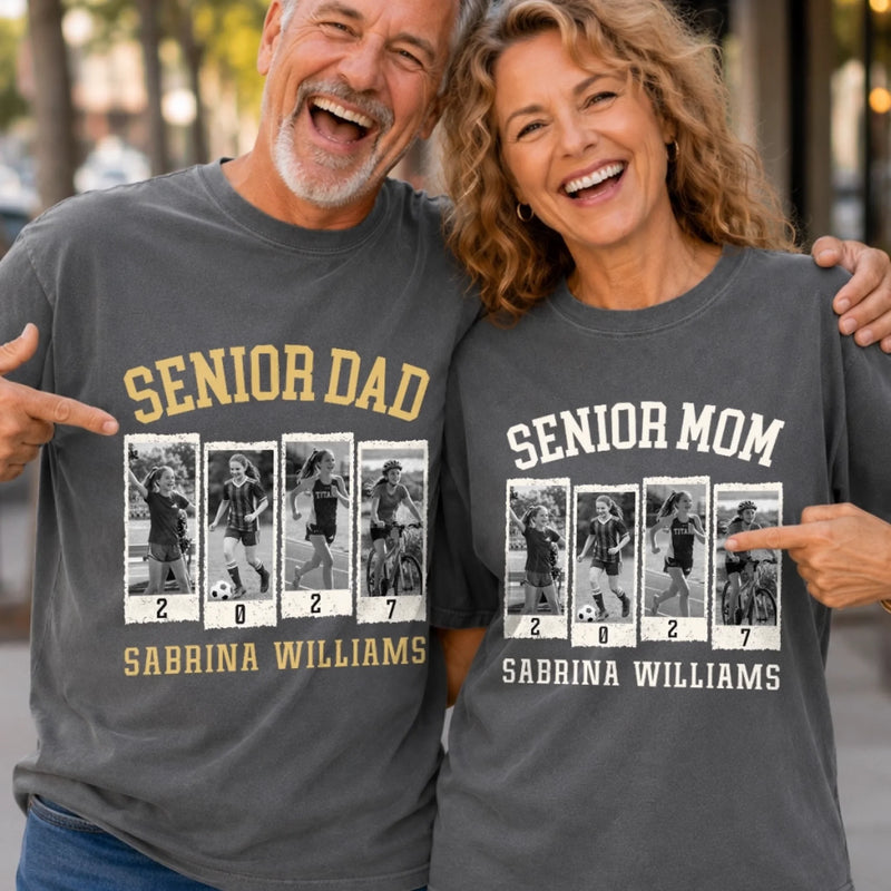 Custom Photo Comfort T-Shirt - Personalized Graduation Gifts For Him, Her - Surviving Senior Year One Day