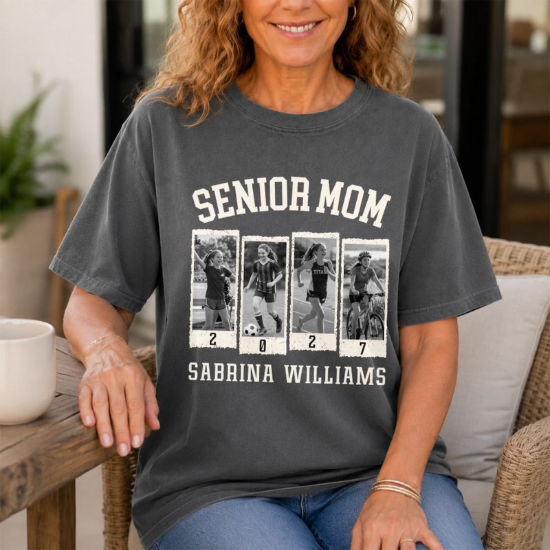 Custom Photo Comfort T-Shirt - Personalized Graduation Gifts For Him, Her - Surviving Senior Year One Day