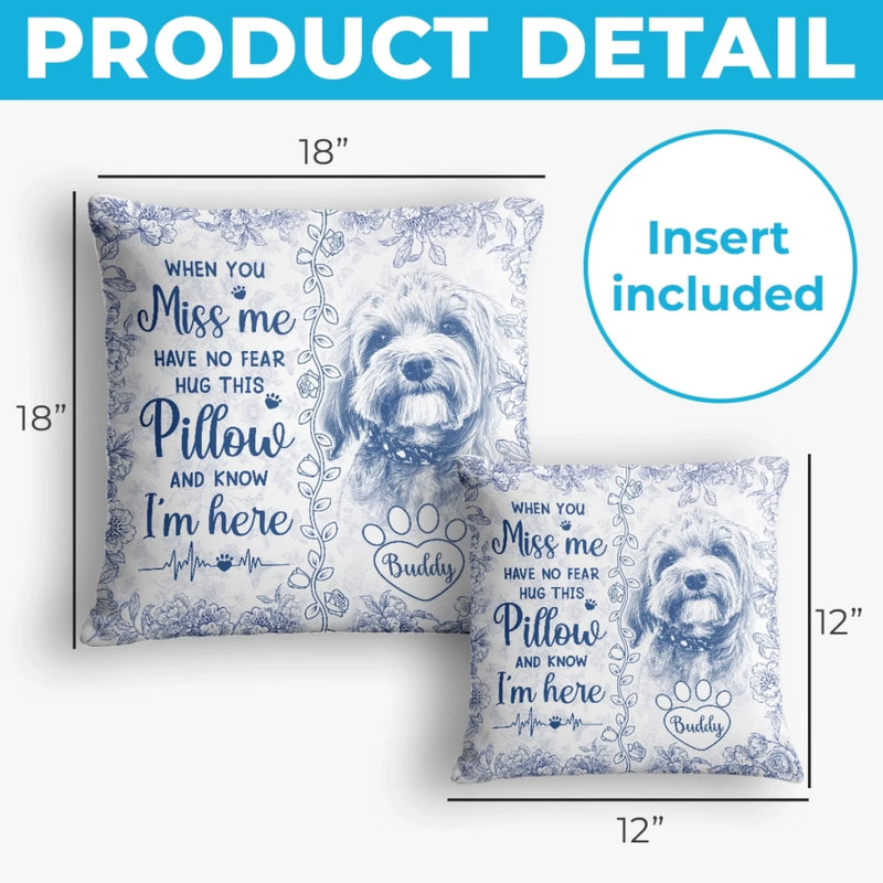 Custom Photo Pillow - Personalized Pet Memorial Sympathy Gifts For Dogs, Cats - Your Love Still Remains