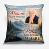 Custom Photo Pillow - Personalized Memorial Sympathy Gifts For Loss Of Mom, Dad - Forever Loving You From Heaven