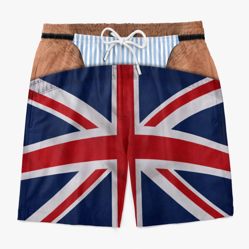 Custom Funny Men Swim Trunks - Personalized Birthday Gifts For Husband, Son, Grandson, Brother, Grandpa, Dad, Yourself - No Shirt No Worries