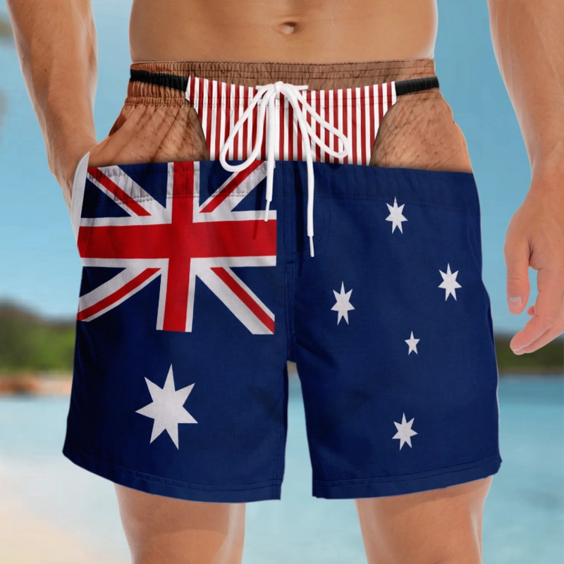 Custom Funny Men Swim Trunks - Personalized Birthday Gifts For Husband, Son, Grandson, Brother, Grandpa, Dad, Yourself - Catch Me By The Sea