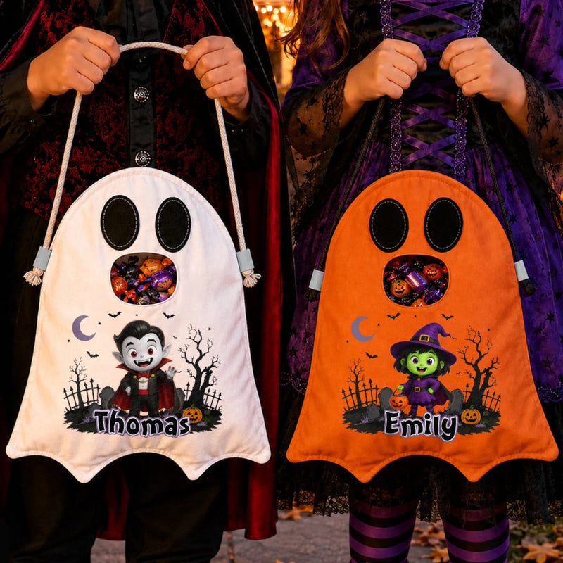 Custom Ghost Bag - Personalized Halloween  Birthday Gifts For Kids - Spooky Cute Season Is Here