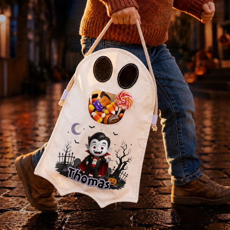 Custom Ghost Bag - Personalized Halloween  Birthday Gifts For Kids - Spooky Cute Season Is Here