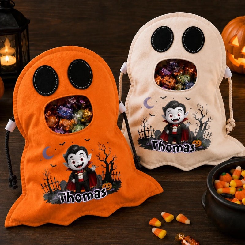 Custom Ghost Bag - Personalized Halloween  Birthday Gifts For Kids - Spooky Cute Season Is Here