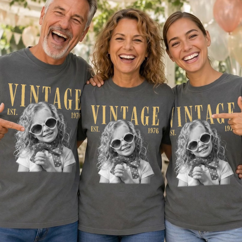 Custom Photo Comfort T-Shirt - Personalized Birthday Gifts For Men, Women - Living The Legend