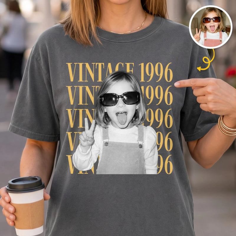 Custom Photo Comfort T-Shirt - Personalized Birthday Gifts For Men, Women - Not Old Just Classic